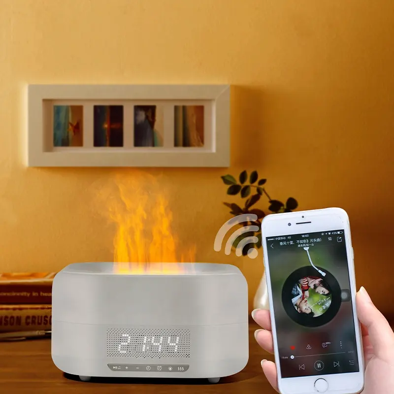 Humidificador con parlantes bluetooth