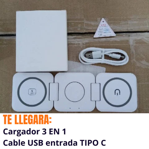 Cargador Inalámbrico 3 en 1 🔋